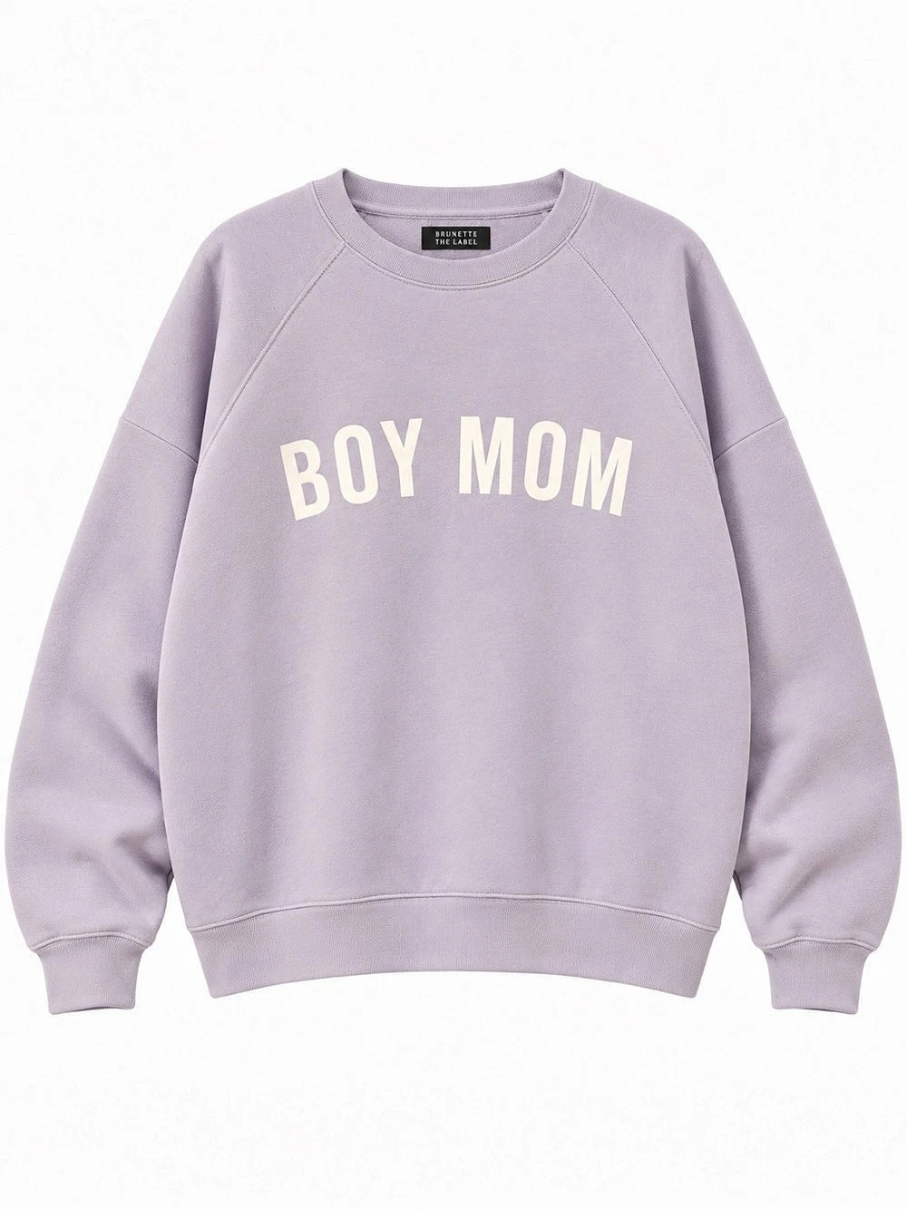 Brunette The Label Boy Mom Crew Sweatshirt Purple M/L